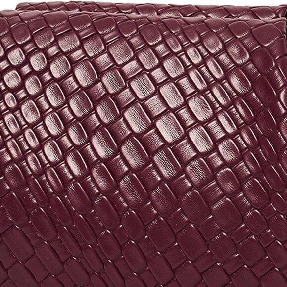 Women's Vegan Leather Purse Ruched Bag Evening Handbag Dumpling Clutch Purse - Picture 6 of 6